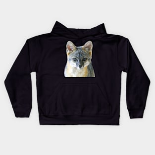 Cute Grey Fox Kids Hoodie